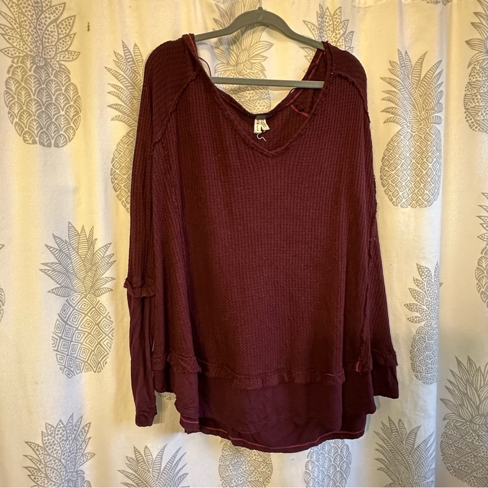 Free People/We The Free Waffle Thermal Top
